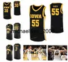 Mich28 NCAA College Iowa Hawkeyes Basketball Jersey 0 Michael Baer 1 Joe Toussaint 10 Joe Wieskamp 13 Austin Ash Custom Stitched