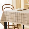 Table Cloth INS Style Japanese Checkered Garden Waterproof And Oil Resistant Fabric Art Small Fresh
