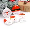 Parti Favor 1set Noel Karton Noel Baba Kağıt Etiketler DIY Crafts Noel Şeker Tutucu Kutular Navidad Etiketler Çocuk Hediye Sarma Çıkartmaları