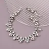 Necklace Earrings Set Fashion Women Pearl Flower Design Cubic Zircon Bridal Bracelet Ring Earring 4PC Women's Wedding Jewelry