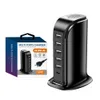 Station de recharge USB de bureau 40W QC3.0 PD 20W, chargeur rapide, tour universelle, 6 Ports, Portable