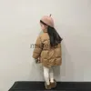 Down Coat Korean 2023 Vinter Barn Girl Parka Bomull Padded Stand Collar Kid Girl Snowwear Coat Warm Soft Quilting Kid Girl Down Jacket J231115