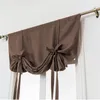 Curtain 1PC Roman Beige Tie Up Curtains For Kids Room Small Windows Thermal Insulated Window Shades In Long