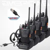 Freeshipping 4 PZ / LOTTO Walkie Talkie Adattatore di ricarica USB BF-888S UHF 400-470 MHZ Radio bidirezionale 16CH a lungo raggio con auricolare Cbtvw