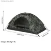 Tenten en schuilplaatsen Kampeertent Waterbestendig Zilverkleurige coating Beschermt voor 1/2 persoon Buiten Draagbare camouflagetent met opbergtas Q231117