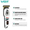 Hair Trimmer VGR V971 Beard Barber Clipper Cordless Professional uppladdningsbar för män eldstäder och spisar tillbehör 231115