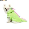 Chien Vêtements WarmHut Chat Dragon Costumes Pet Halloween Cosplay Robe Vert Dinosaure Costume pour Petit Chiot s Vêtements 230414