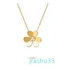 Pendant Necklace 3-leaf clover in various sizes Gold Rose Silver Crystal Miniature