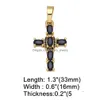 Charms Big Rainbow Colorf Cross Pendants For Necklace Gold Plated Copper Zircon Relius smyckekomponenter PDTA638 Drop Delivery Jewelr Dhdzb