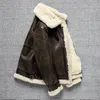 Heren lederen faux 100 natuurlijke echte mannelijke bontjas heren winter warme dikke wollen jaskwaliteit B3 shearling doek plus size Peles 231114