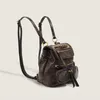 Sacs d'école Vintage Mini taille sac en cuir PU Punk chaîne en métal poche mode polyvalent sac à dos voyage pour femmes beau