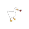 Untitled Goose Game Emali Brooch Pins Animal Kid