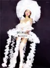Stage Wear Party Costumes White Bars Nightclubs Show Dance Catwalk Muscial Festival Outfit