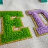 イブニングバッグパーソナライズされたシェニール刺繍コットンキャンバストートバッグ最大6文字ショッピングハンドバッグバッグトップボタン閉鎖カスタム名231115