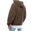 Mens Hoodies Sweatshirts Winter Solid Color Fluffy Wool Hooded Coat Pullover Warm Sweatshirt Velvet Fleece tröja 231114