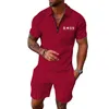 Herren Trainingsanzüge Sommer Trainingsanzug Anzug Reißverschluss Poloshirt Übergroße 2-teilige Sets für Business Casual Bedruckte hochwertige Mode-Outfits 230414