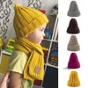 Casquettes Chapeaux Automne Hiver Crochet Bébé Chapeau Couleur Unie Filles Garçons Casquette Chaud Tricoté Enfants Bonnet Infantile Enfants Chapeaux Bonnet Gorras 231115