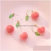 Dangle Chandelier Korean Cute Stud Safety Pin Ohrringe Statement Fashion Minimalist Fruit Earings For Women Designer Drop Dhgarden Dhc7V