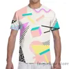 Dames t shirts 80s 90s retro abstract pastel vorm patroon mannen t-shirt vrouwen overal over print mode meisje shirt boy tops tees