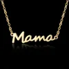Anhänger Halsketten Mama Buchstabe Metall Halskette Hypoallergene Legierung Leicht für Frauen Muttertagsgeschenke Ly