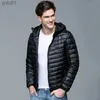 Parkas masculinas para baixo casaco de inverno fofo moda com capuz pato jaquetas ultraleve puffer casaco portátil fino penas enchimento parkas 5xl 6xll231115