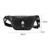 Outdoor Bags Men Punk Waist Bag Belt Fashion Skull Pattern Fanny Pack Hip Packs Multifunction Male Crossbody 231114