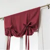 Curtain 1PC Roman Beige Tie Up Curtains For Kids Room Small Windows Thermal Insulated Window Shades In Long