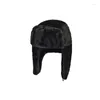 Berets Frauen Winter Ohr Schutz Warme Outdoor Radfahren Ski Hut Nette Faux Pelz Plüsch Earflap Kappe Weibliche Verdickt Herbst Caps