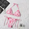 Kadın Mayo Tasarımcı Markaları Mayo Stili Klasik Kahverengi Bikini Takım Moda Mayo Spot Bandaj Seksi Pad Etiketi 5mou