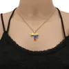 Pingente colares moda venezuelana mapa bandeira colar de aço inoxidável venezuelanos homens mulheres ouro / prata cor mapas jóias presente