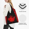 Boodschappentassen Aangepaste Canada Vlag Vrouwen Draagbare Grote Capaciteit Boodschappen Canadese Patriottische Shopper Tote