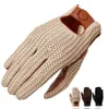Перчатки с пятью пальцами, модные перчатки для вождения, перчатки из натуральной овчины, мужские теплые вязаные варежки S2203 231115
