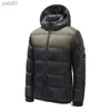 Parkas masculinas para baixo 2023 novos homens inverno sólido jaquetas casuais quente marca de moda outono ao ar livre quente à prova de vento parkas casacos de alta qualidade outwearl231115