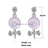 Dangle Lustre Filles Belle Rose Swirly Lollipop Drop Boucle D'oreille Bowknot Zircone Pierre Minuscule Goujon Mignon Piercing Bijoux Fo Dhgarden Dhyi2