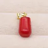 Pendant Necklaces 2pcs Sea Bamboo Red Coral Irregular Small Water Drop Making DIY Necklace Earrings Jewelry Accessories Gift