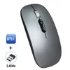 Souris sans fil double mode 2.4G + BT5.1 souris de bureau ergonomique souris 1600 DPI batterie au Lithium 500mAh intégrée souris d'ordinateur