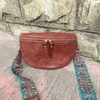 Echte lederen bum tas crossbody borsttas dames vrijetijdstrend damestas bovenste laag boompasta handgreep patroon koehide taille 230318