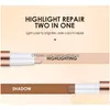 مخفي O.TWO.O Contour Stick Double Head Head Conealer Pen مقاوم للماء اللامع اللامع ، ظلال ، مستحضرات التجميل Contouring Pencil For DHRFU