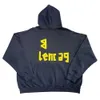 Designer Hoodie Balencigs Fashion Hoodies Magioni con cappuccio maschere con cappuccio di alta qualità Versione corretta di bellezza Bellezza del nastro giallo Pure Cotton OS Coppia Scheda Schea 9C3u Lt39