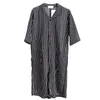 Mäns shorts Summer Stripe Hip-Hop Mens Jumpsuits Trendy Man Retro Loose Short Sleeved Brand Onesies Overalls Vertikala ränder