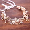 Fermagli per capelli Gioielli da sposa alla moda con fiori Strass di cristallo Copricapo da sposa fatto a mano Fascia per capelli Donna Accessori per capelli Tiara