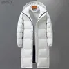 Parkas masculinas para baixo 2023 jaqueta de inverno masculina capuz penas puffer pato branco longo jaqueta preta parka casaco quente outono casual tamanho superior 3xll231115