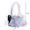 Decorative Flowers Flower Basket Carrier Pillow For Wedding Party Home Decor Supplies White