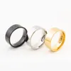 316L Men's Stainless Steel Ring in Bulk Gold Silver Black Polished Classical Band Rings for Men Women 8MM Wholesale Best Price Promotion Jewelry Gift