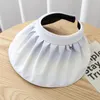 Breite Krempe Hüte Sonne Frauen Farbverlauf Shell Cap Faltbare große Strandhut leere Top Visiere Stirnband Haarschmuck