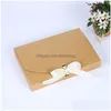 Gift Wrap 26X17.5X3.5Cm Large Box Cosmetic Bottle Scarf Clothing Packaging Color Paper With Ribbon Underwear Packing Lz01853 Drop De Dhm5T