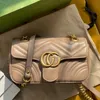 дизайнерская сумка Fashion Marmont женские сумки на ремне кожаные роскошные сумки Сумка через плечо женская цепочка косметическая сумка-мессенджер бумажник 446744