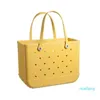 2023-Impermeabile Donna Eva Tote Large Shopping Basket Bags Washable Beach Silicone Bogg Bag Borsa Eco Jelly Candy Lady Handbags