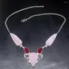 Ketens edelsteenfactory sieraden grote promotie uniek 925 zilveren natuurlijke agaat druzy rode granaat dames ketting ketting 42 cm 202301464