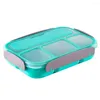 Dinnerware Sets Storage Solid Color 4 Grids Fruit Box Office Worker Light Lunch Picnic Supplies